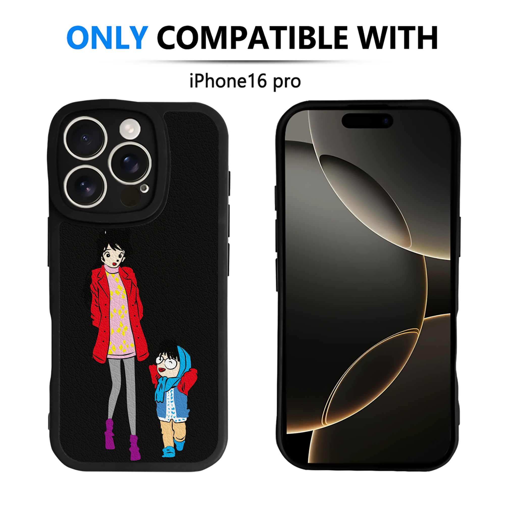 （画像用） 名探偵コナン 江戸川 コナン Detective Conan Conan Edogawa 【iPhone 16シリーズ対応】シリコンスマホケース（レザー調） 材質：シリコン